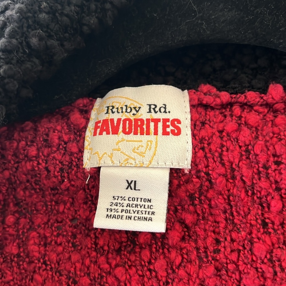 Ruby Rd Open Drape Front Sweater/Wrap Size Xl - image 4